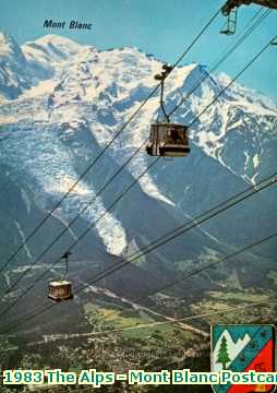  alps 1983 The Alps - Mont Blanc Postcard