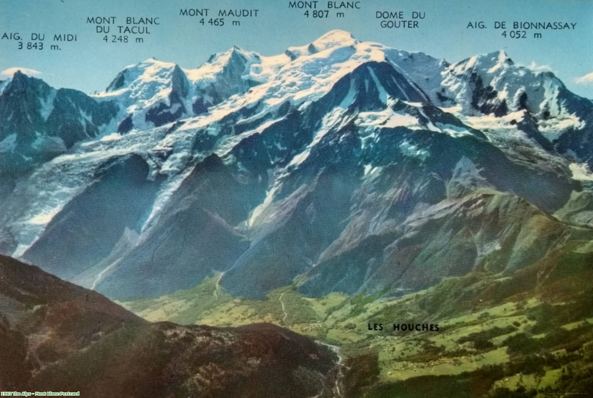 1983 The Alps - Mont Blanc Postcard