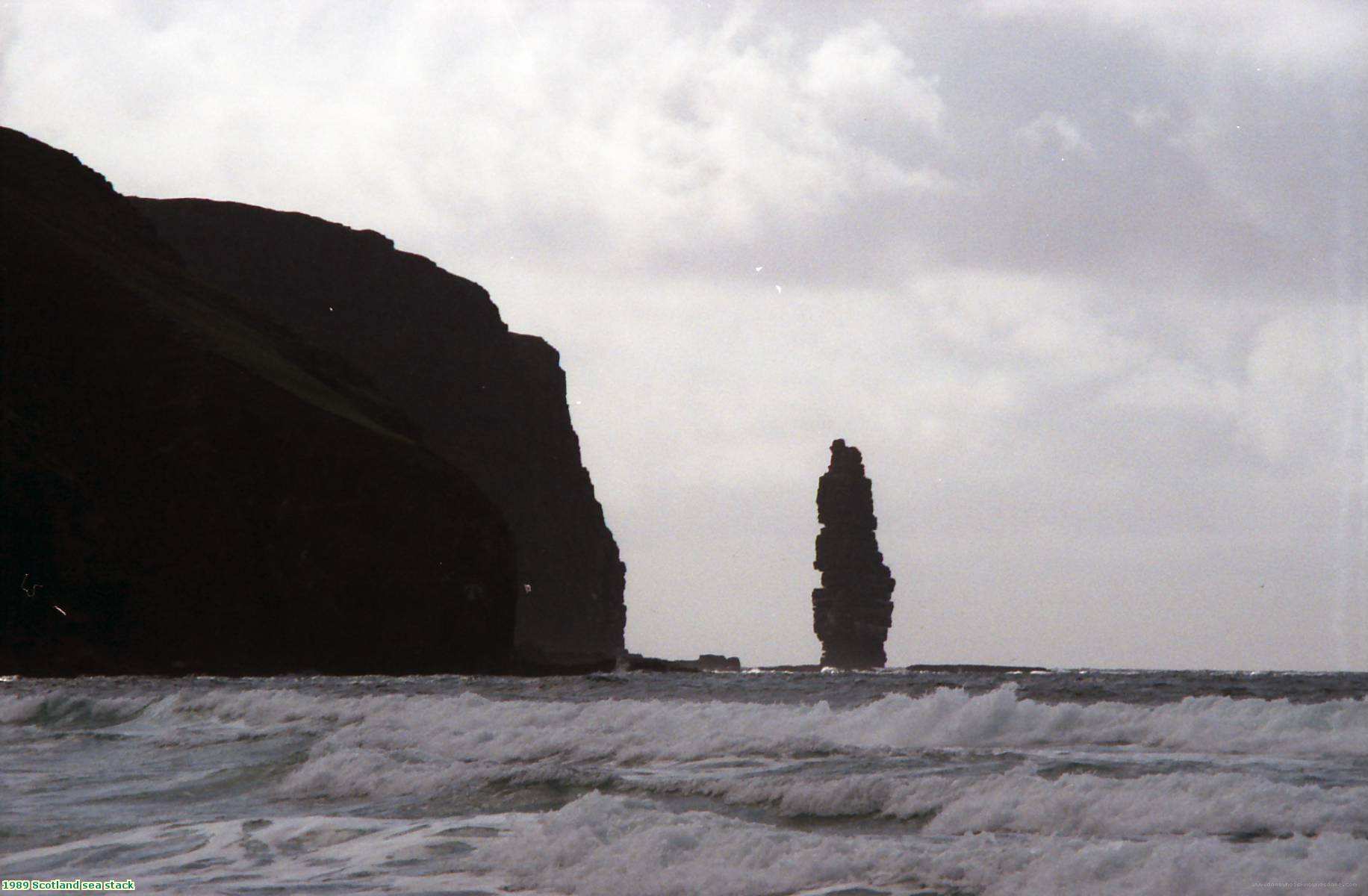 1989 Scotland sea stack