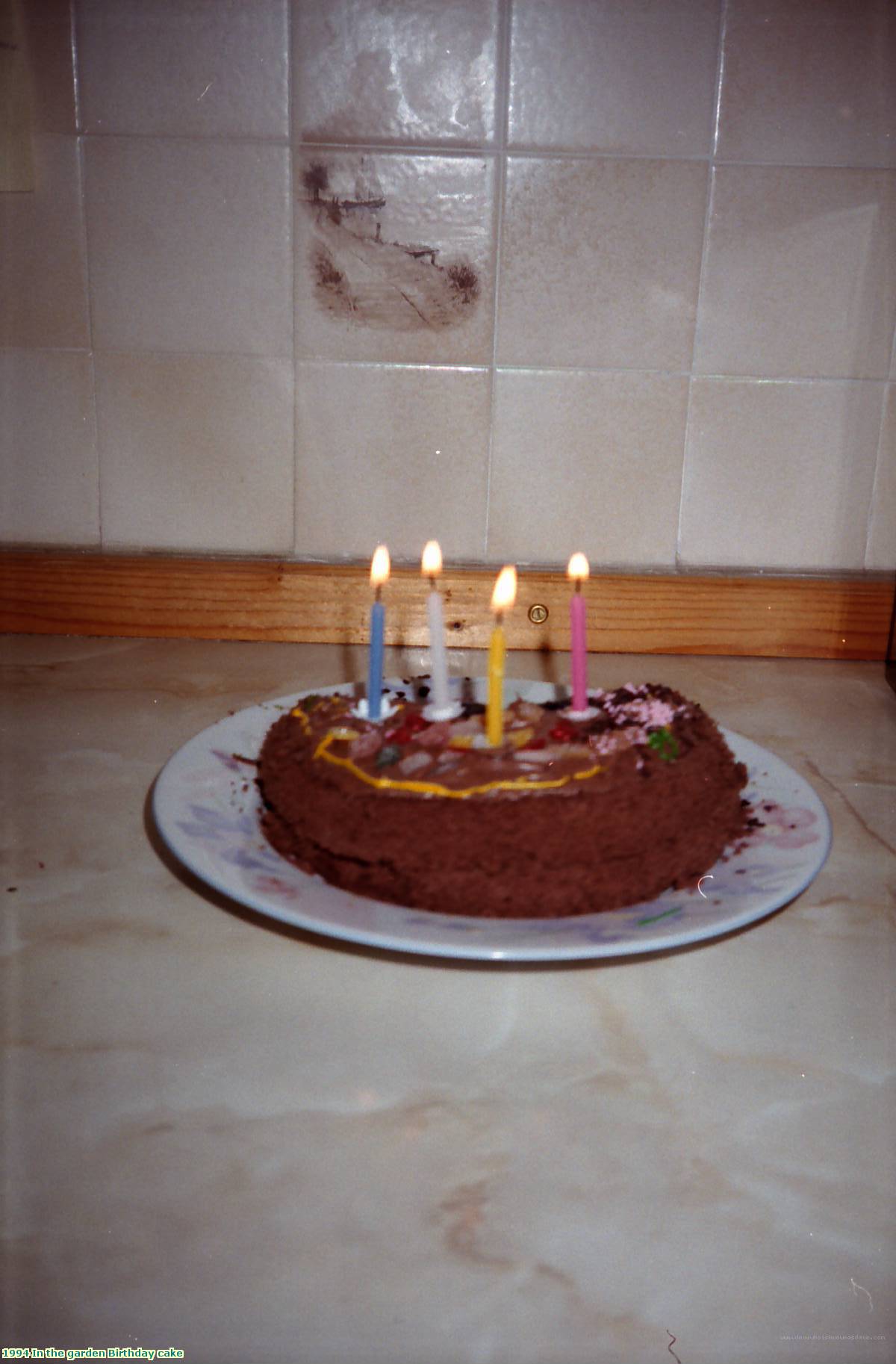 1994 In the garden Birthday cake