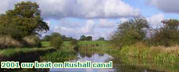  canal 2001 our boat on Rushall canal