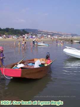  lyme 2001 Our boat at Lyme Regis