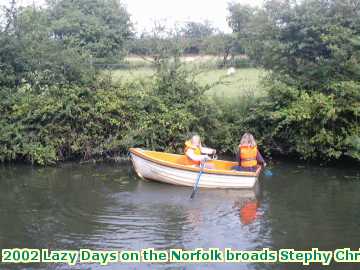  broads 2002 Lazy Days on the Norfolk broads Stephy Chrissy messing about in boats