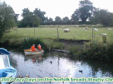  broads 2002 Lazy Days on the Norfolk broads Stephy Chrissy messing about in boats