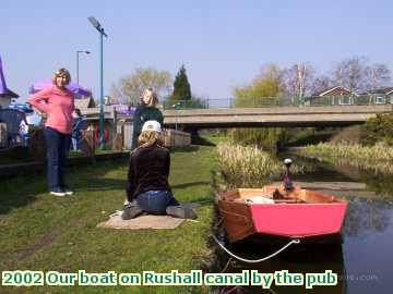  canal 2002 Our boat on Rushall canal by the pub