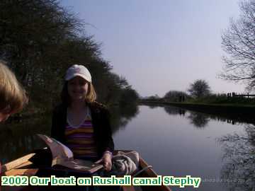  canal 2002 Our boat on Rushall canal