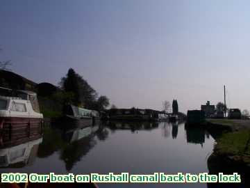  canal 2002 Our boat on Rushall canal back to the lock