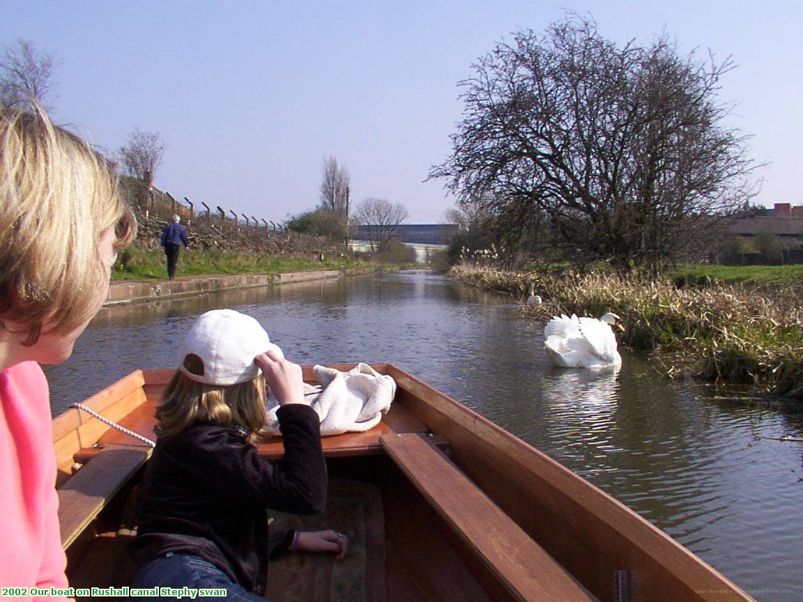 2002 Our boat on Rushall canal Stephy swan