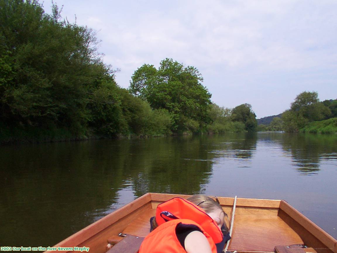 2002 Our boat on the river Severn Stephy