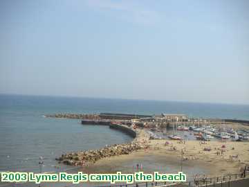  lyme1 2003 Lyme Regis camping the beach