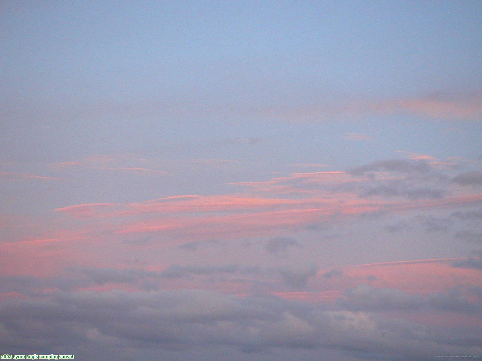 2003 Lyme Regis camping sunset