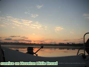  sailing sunrise on Hoveton Little Broad