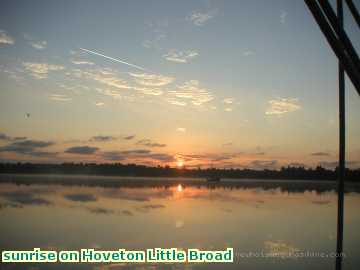  sailing sunrise on Hoveton Little Broad