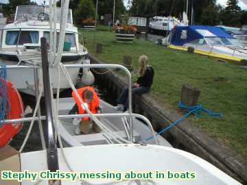  sailing Stephy Chrissy messing about in boats