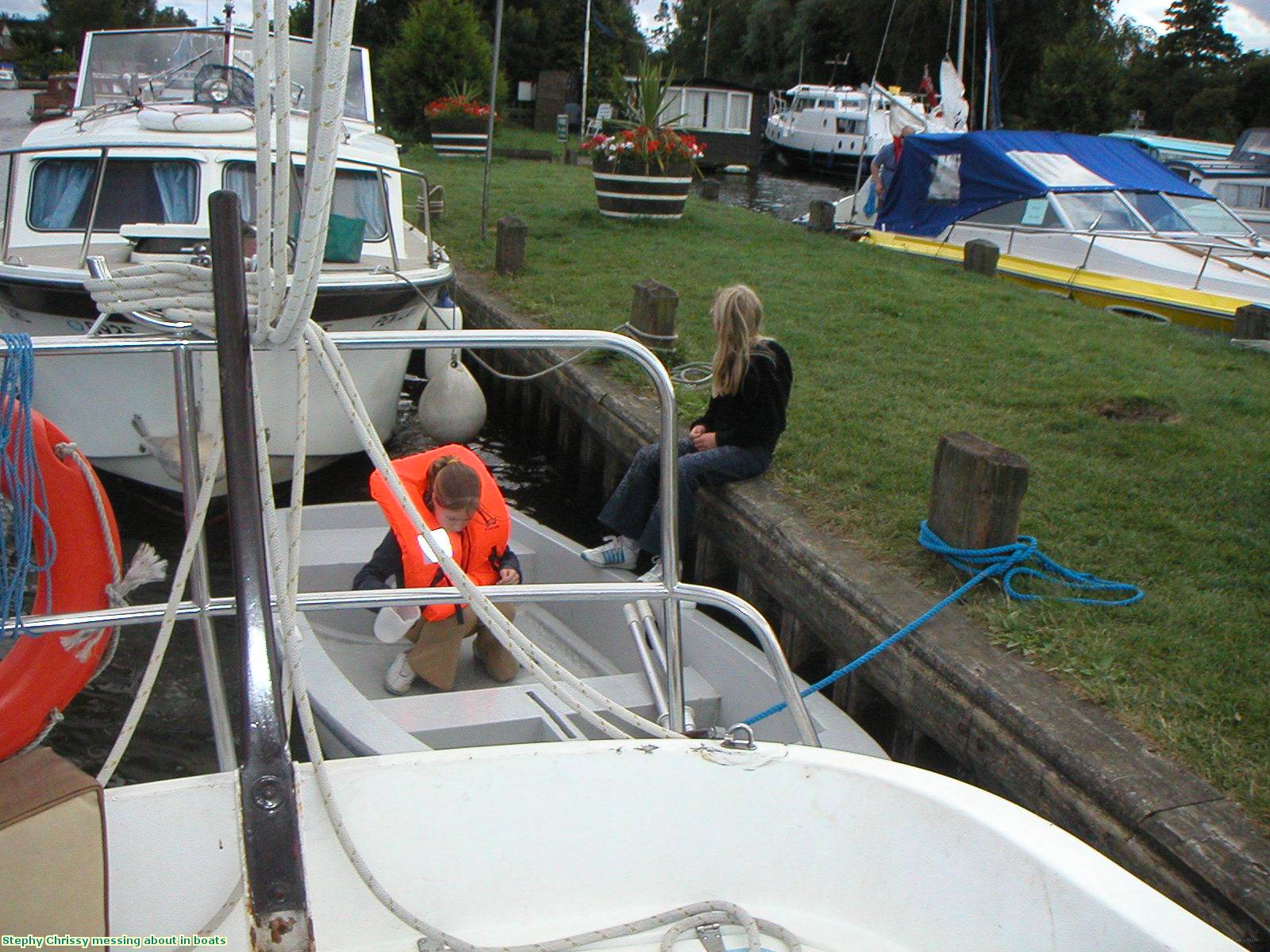 Stephy Chrissy messing about in boats