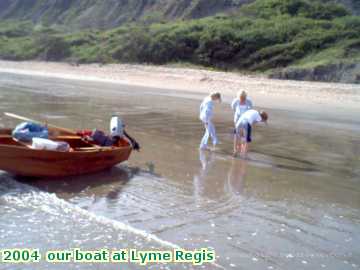  mouse 2004  our boat at Lyme Regis