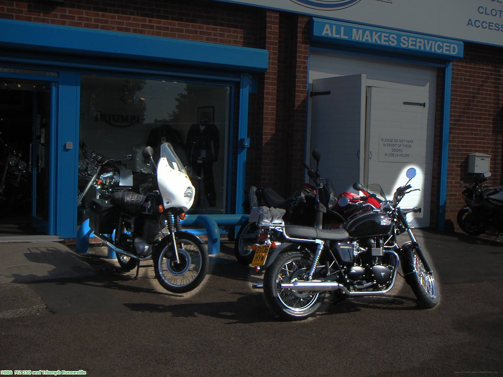 2006  MZ 250 and Triumph Bonneville