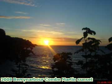  berry 2008 Berrynarbour Combe Martin sunset