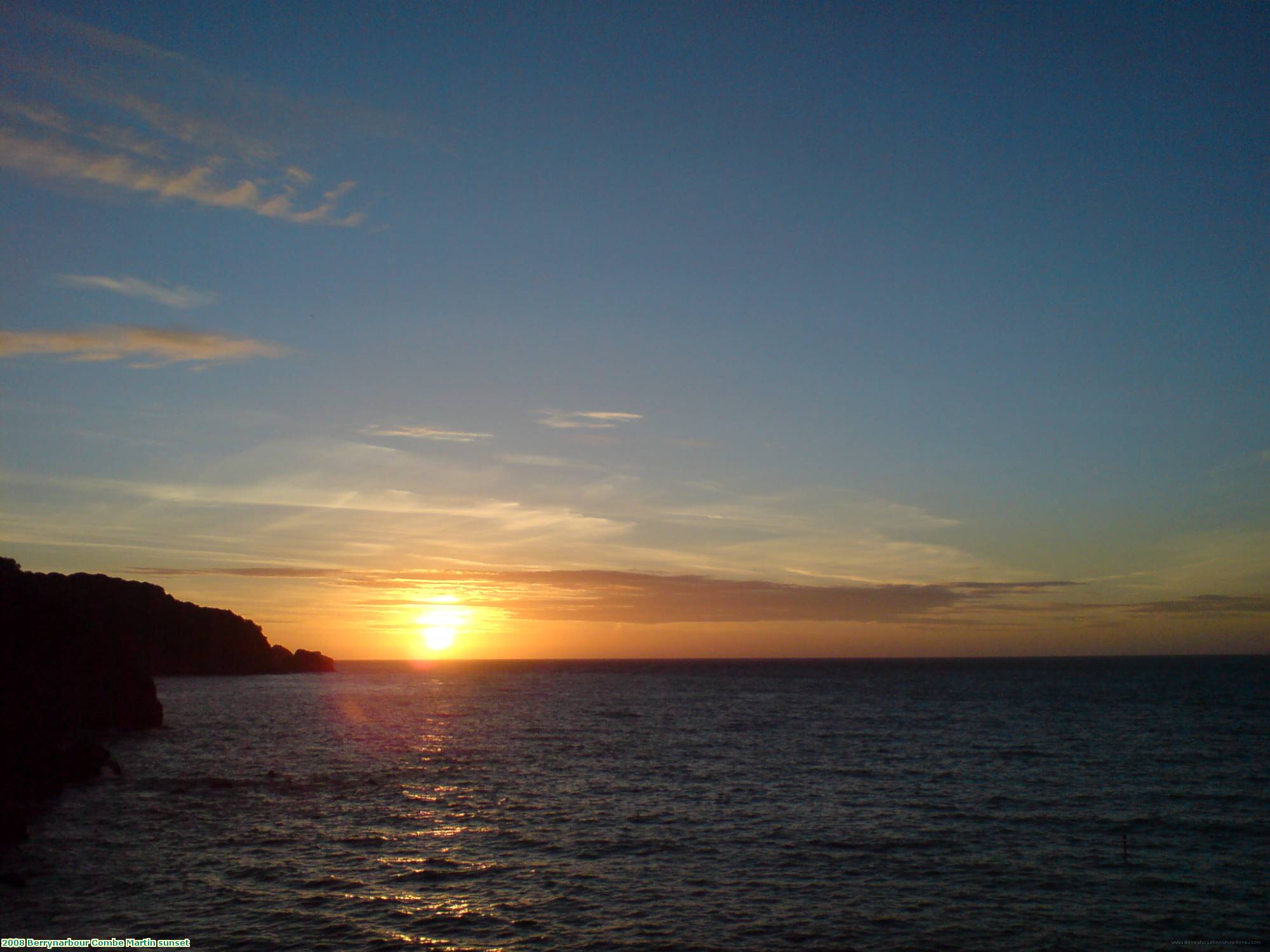 2008 Berrynarbour Combe Martin sunset