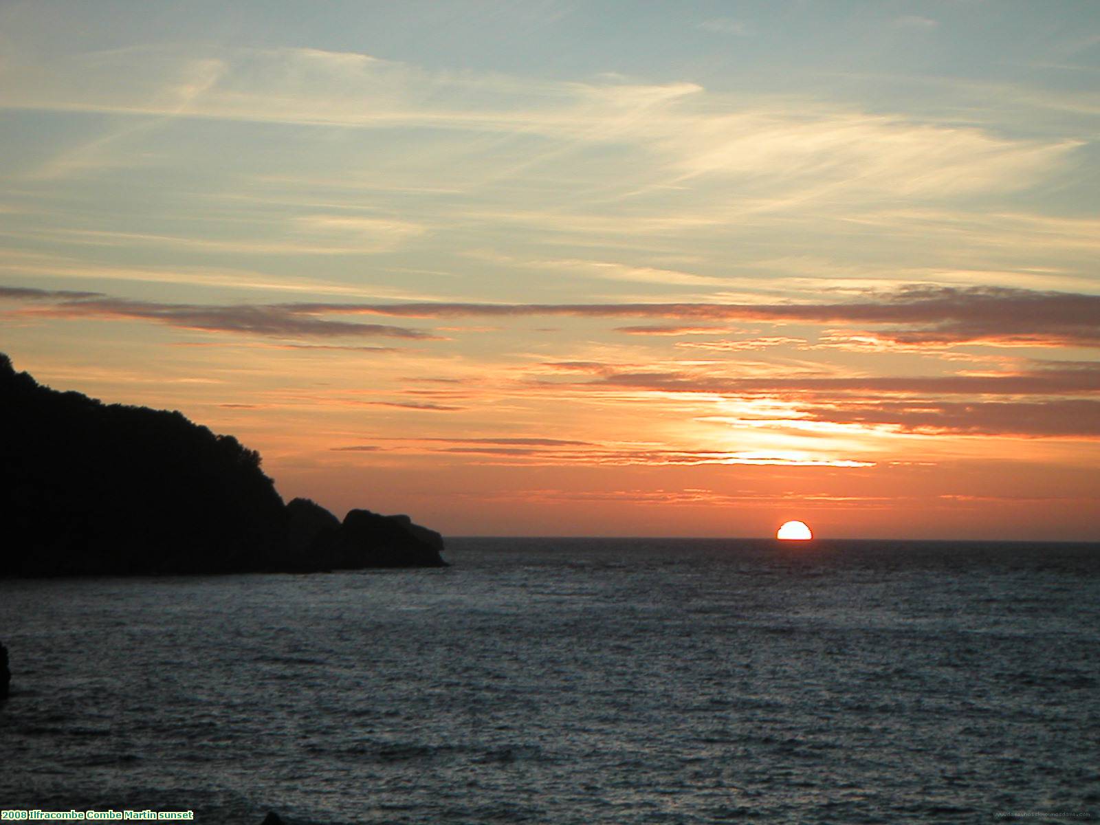 2008 Ilfracombe Combe Martin sunset