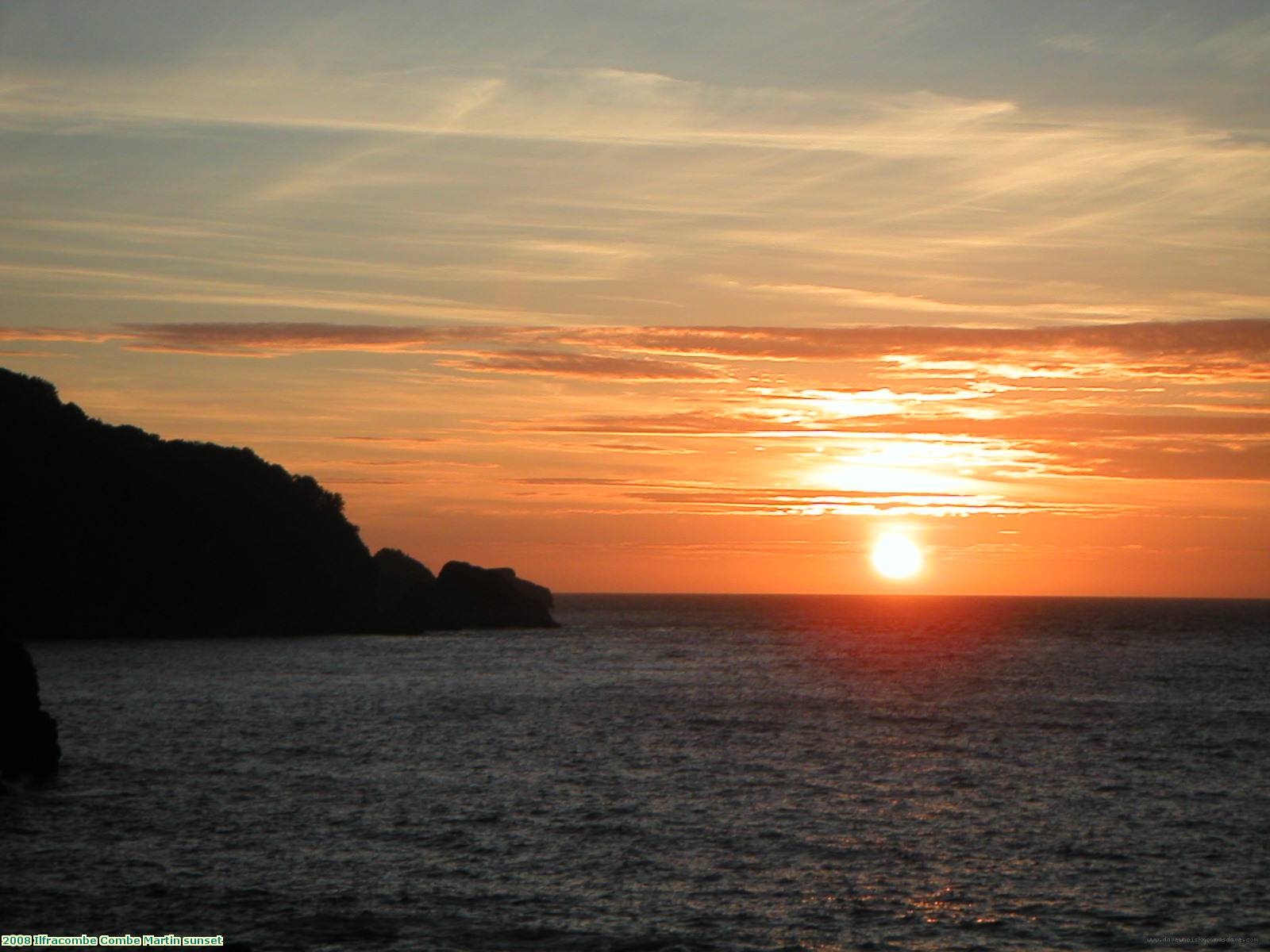 2008 Ilfracombe Combe Martin sunset