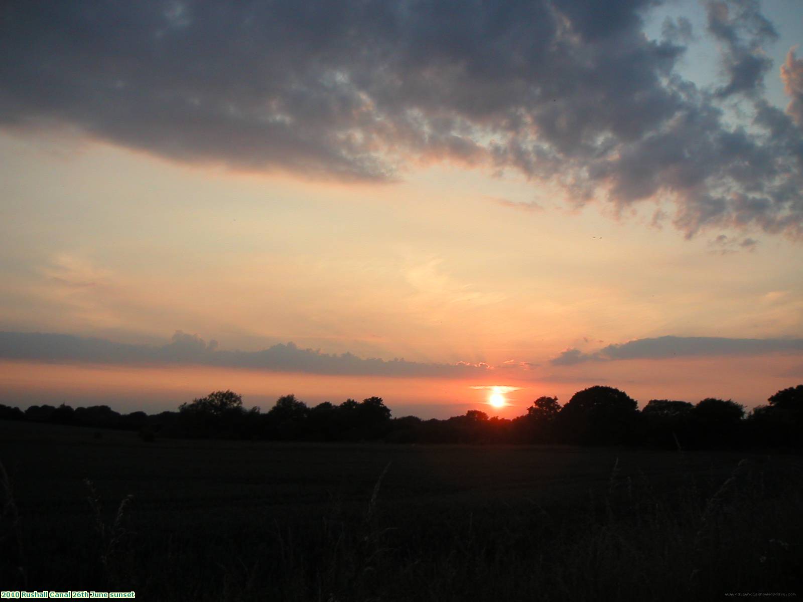 2010 Rushall Canal 26th June sunset