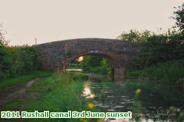  can 2011 Rushall canal 3rd June sunset