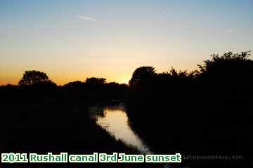  can 2011 Rushall canal 3rd June sunset