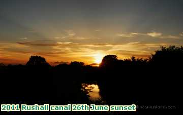  can 2011 Rushall canal 26th June sunset