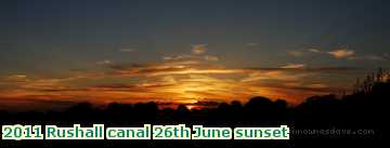  can 2011 Rushall canal 26th June sunset