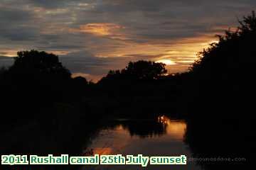  can 2011 Rushall canal 25th July sunset