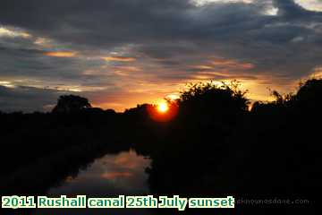  can 2011 Rushall canal 25th July sunset