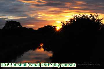  can 2011 Rushall canal 25th July sunset