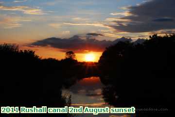  can 2011 Rushall canal 2nd August sunset