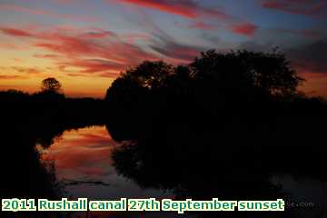  can 2011 Rushall canal 27th September sunset