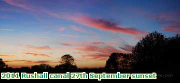  can 2011 Rushall canal 27th September sunset