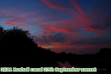  can 2011 Rushall canal 27th September sunset