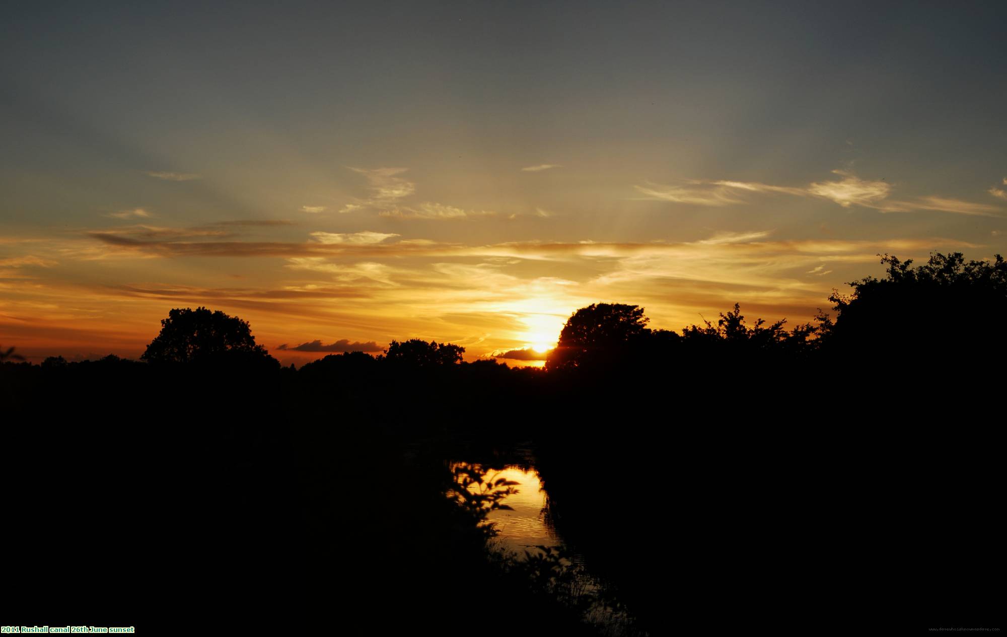 2011 Rushall canal 26th June sunset