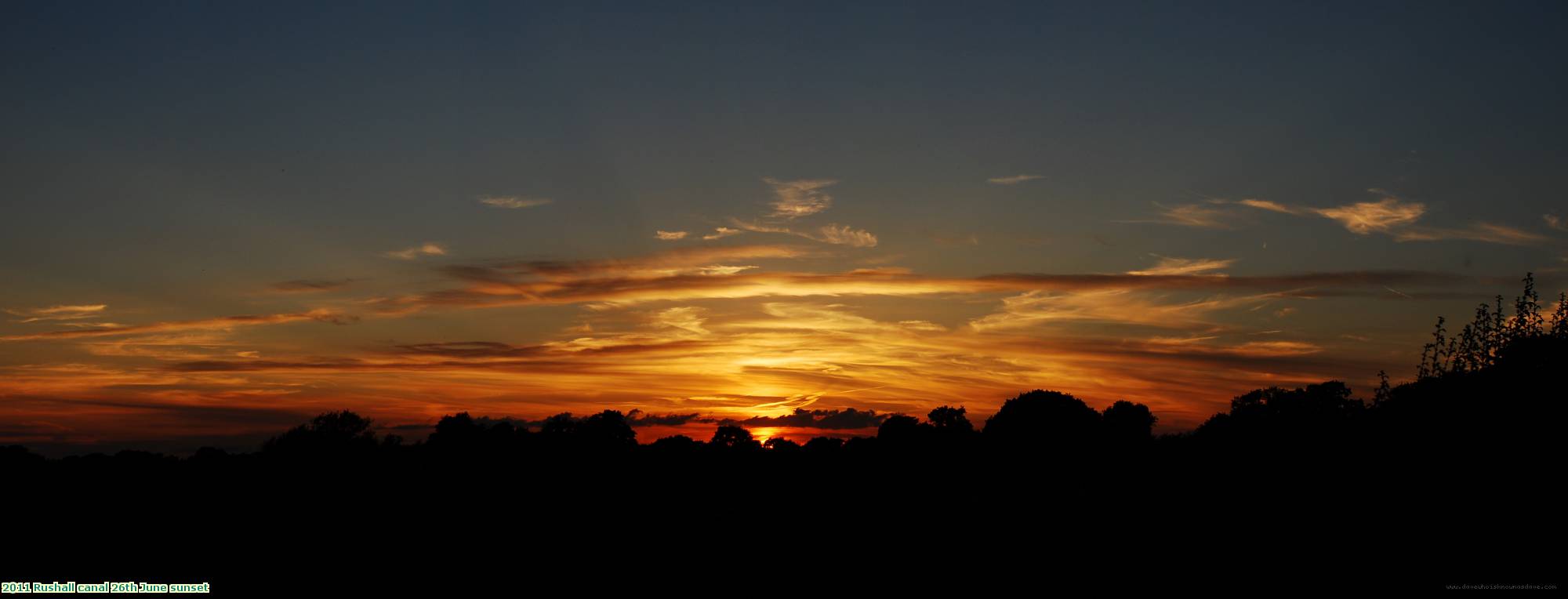 2011 Rushall canal 26th June sunset