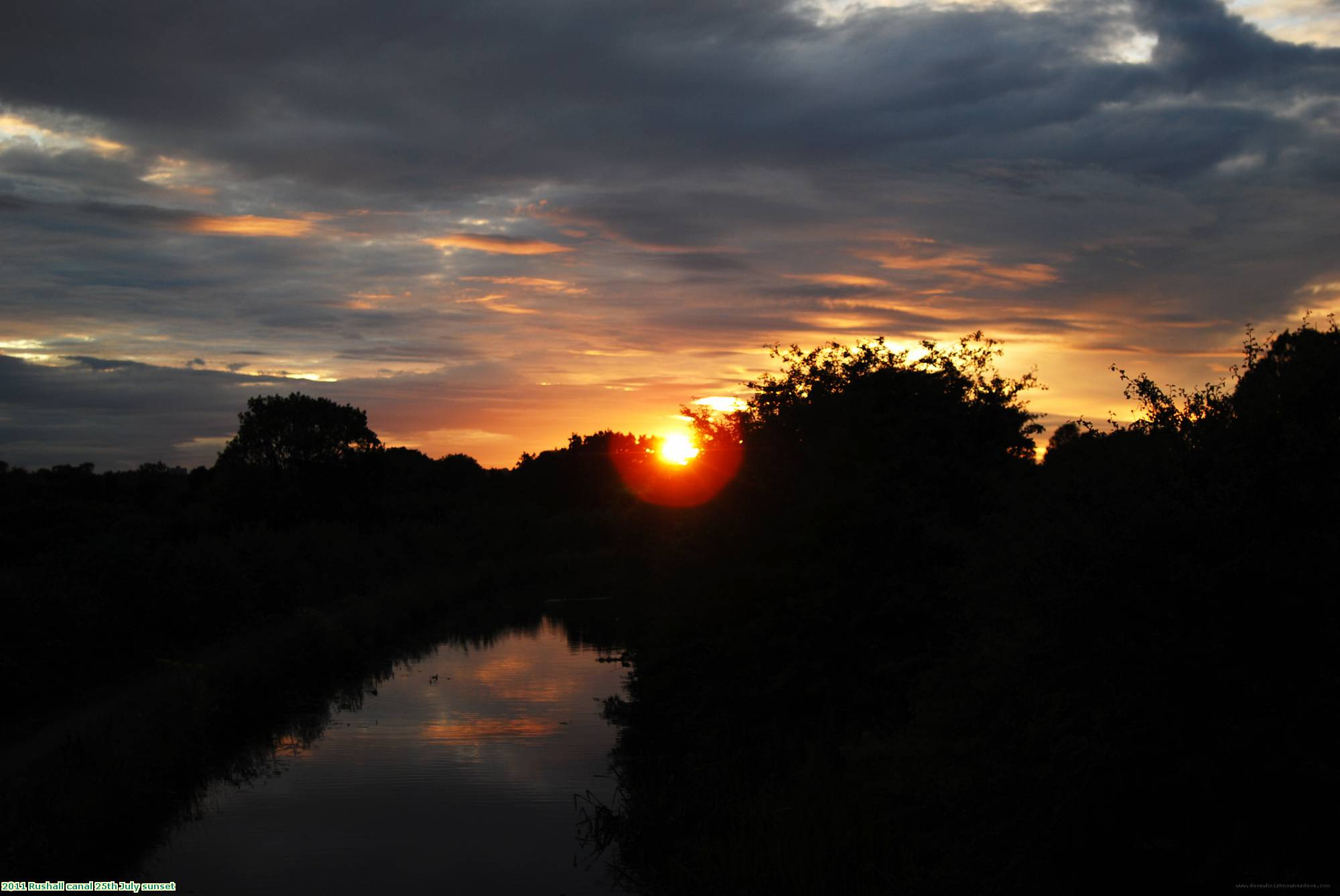 2011 Rushall canal 25th July sunset