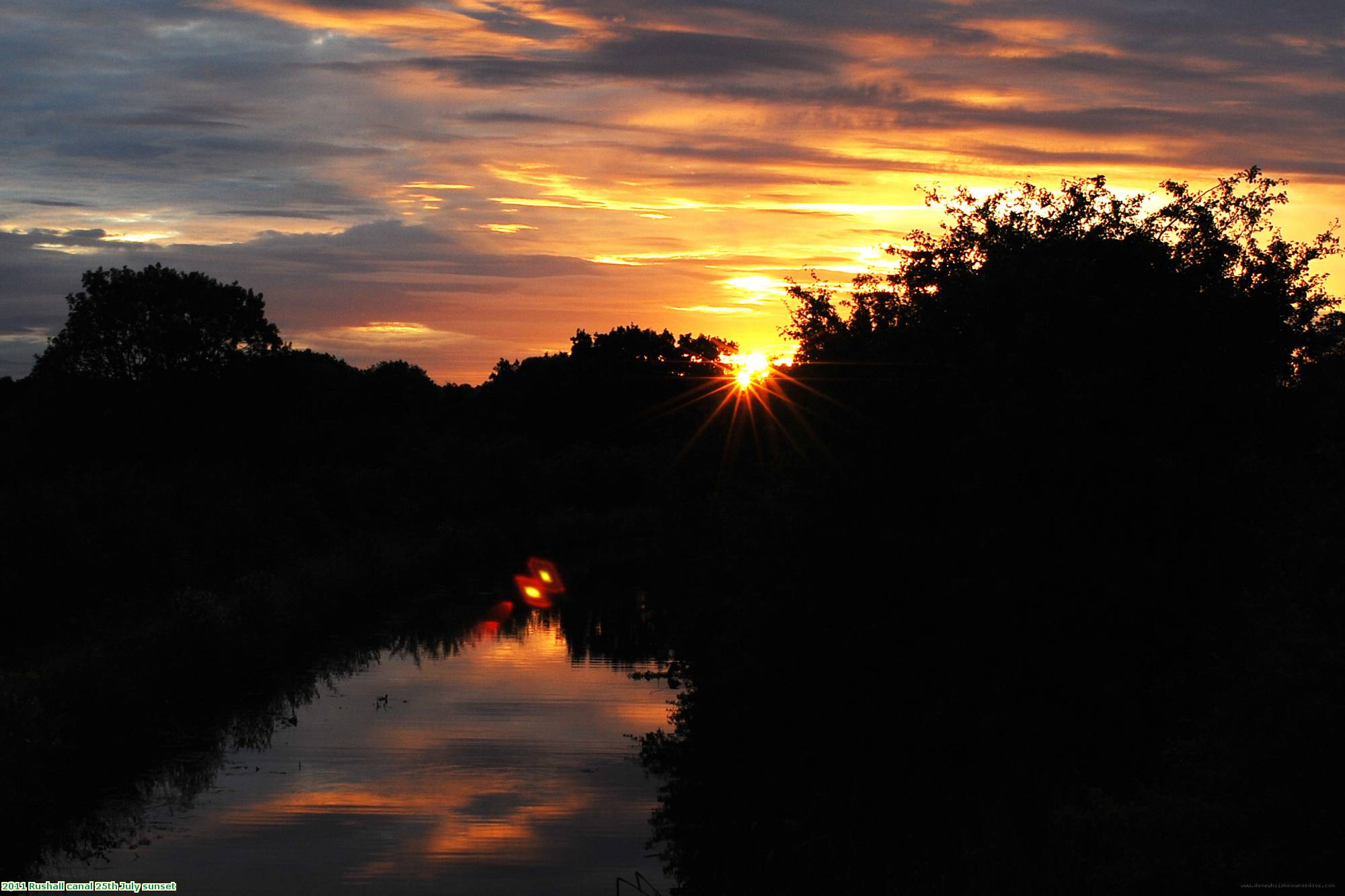 2011 Rushall canal 25th July sunset