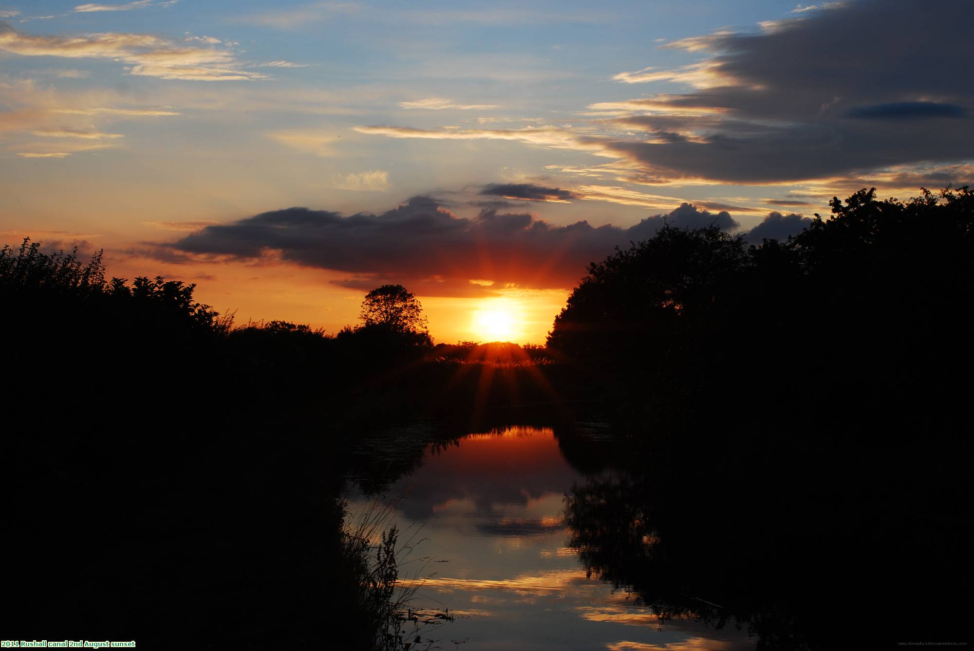 2011 Rushall canal 2nd August sunset