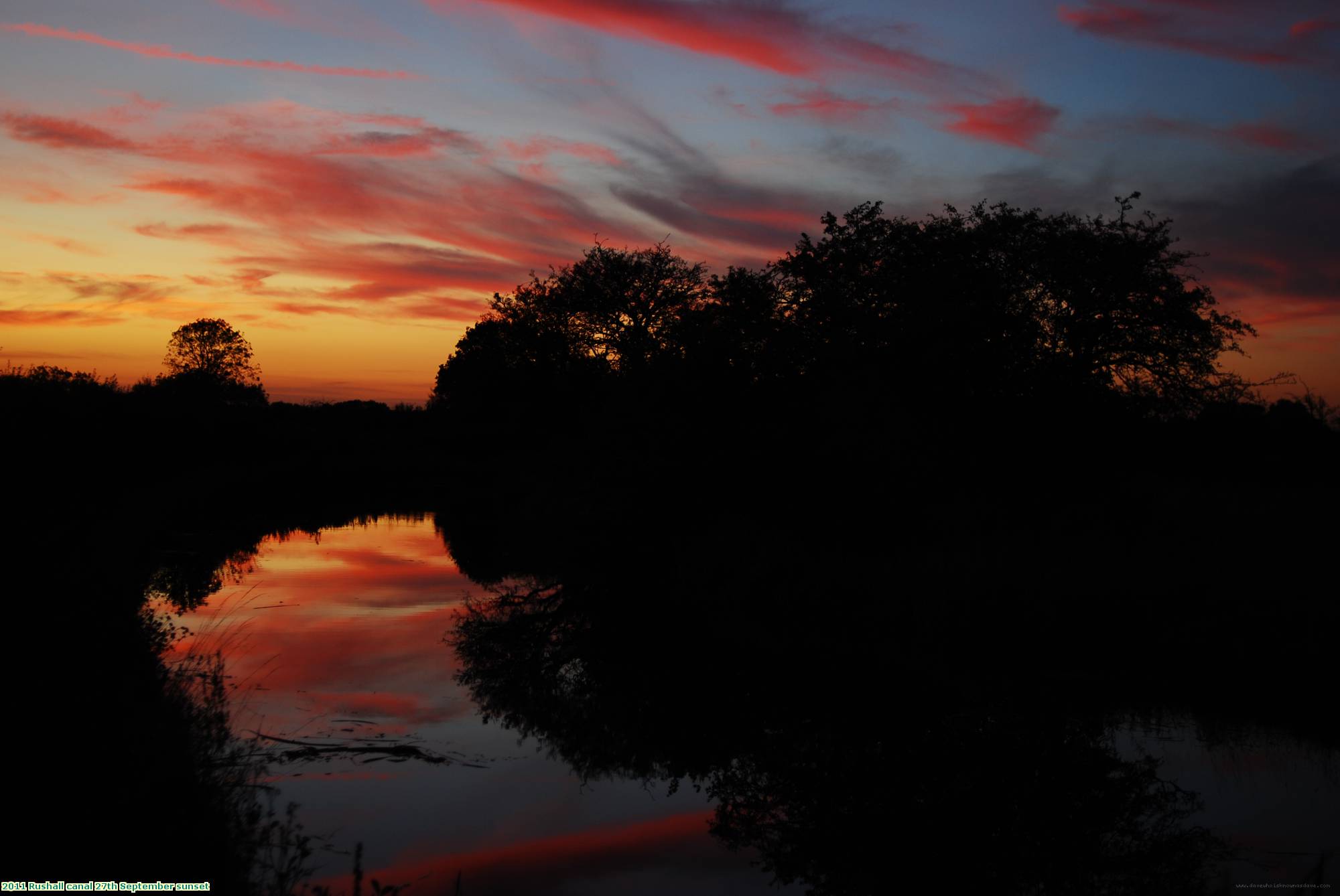 2011 Rushall canal 27th September sunset