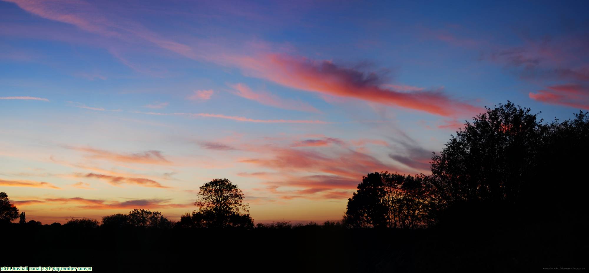 2011 Rushall canal 27th September sunset