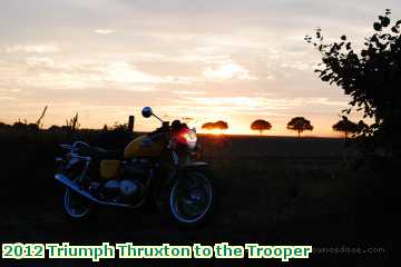  bike 2012 Triumph Thruxton to the Trooper