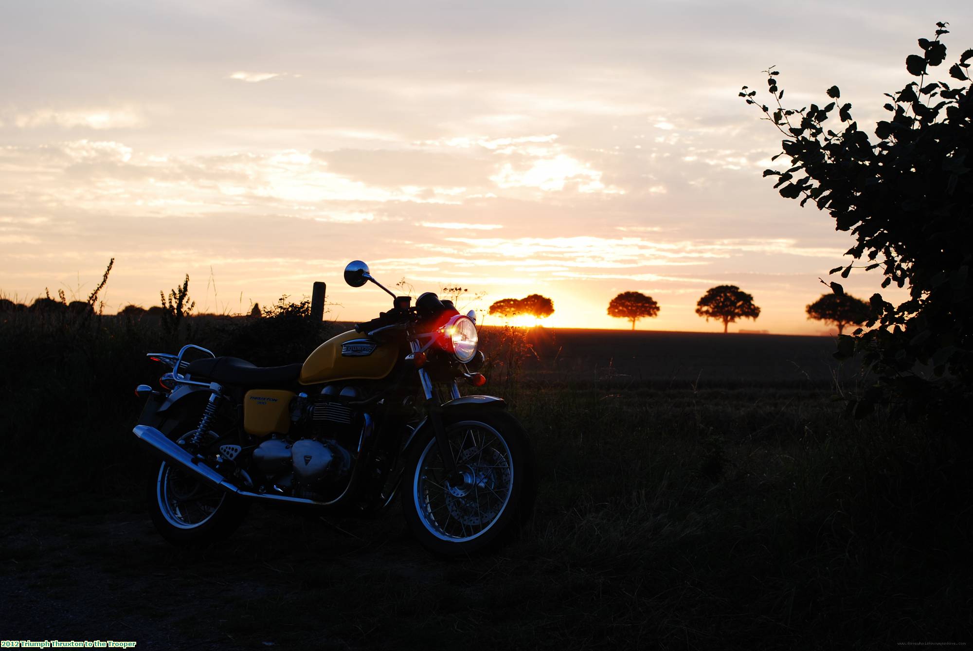 2012 Triumph Thruxton to the Trooper