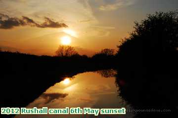  can 2012 Rushall canal 6th May sunset