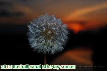  can 2012 Rushall canal 6th May sunset