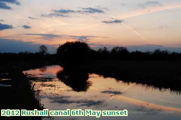  can 2012 Rushall canal 6th May sunset