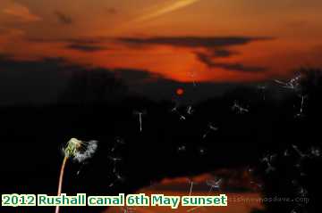  can 2012 Rushall canal 6th May sunset